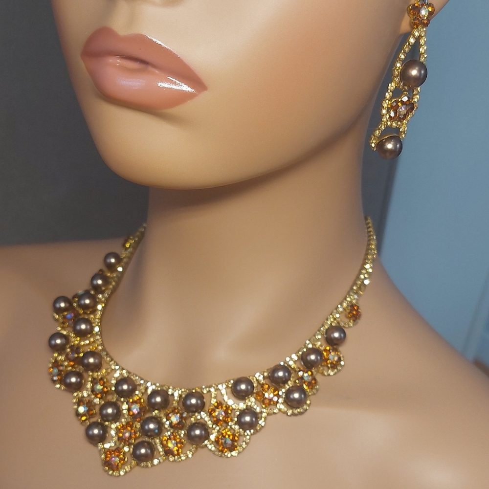 Kuchi Tribal Necklace Earring  Gypsy Indian Banjara Bohemian Glass Pearl